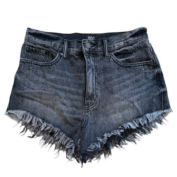 BDG Urban Outfitters High-Rise Cheeky Denim Shorts Gray Size 27 - Picture 1 of 4